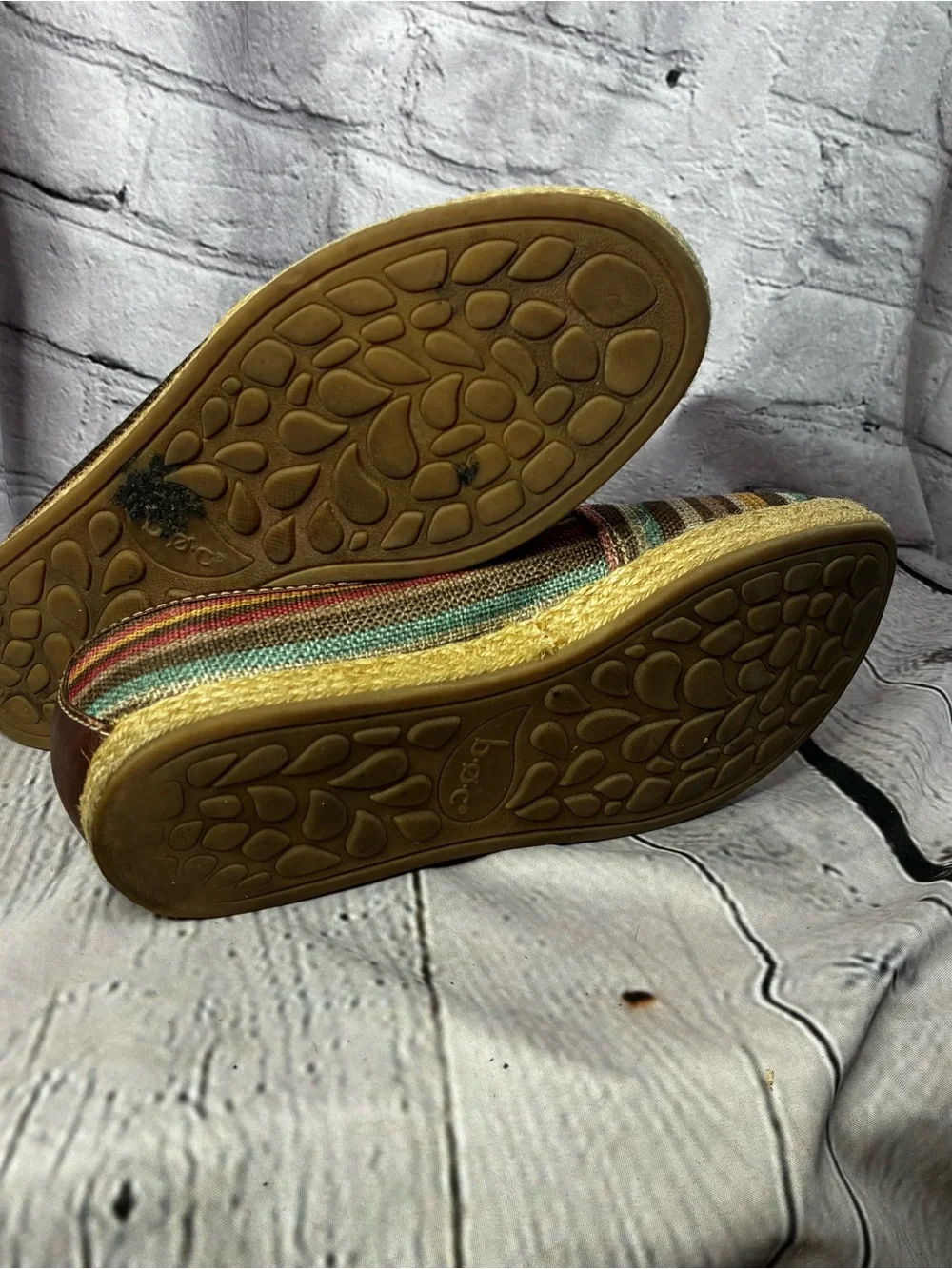 Women’s Striped Multicolor Nautical Espadrille Boho‎ Flats Slip-On Shoes Sz 6.5